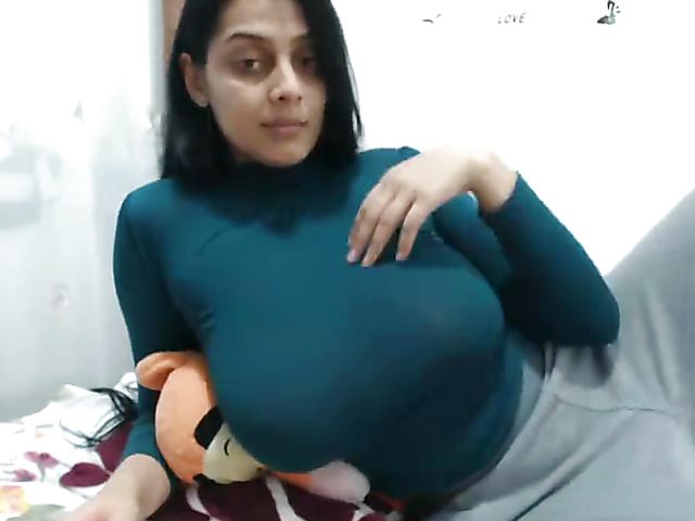 Busty indian plays with herself on webcam