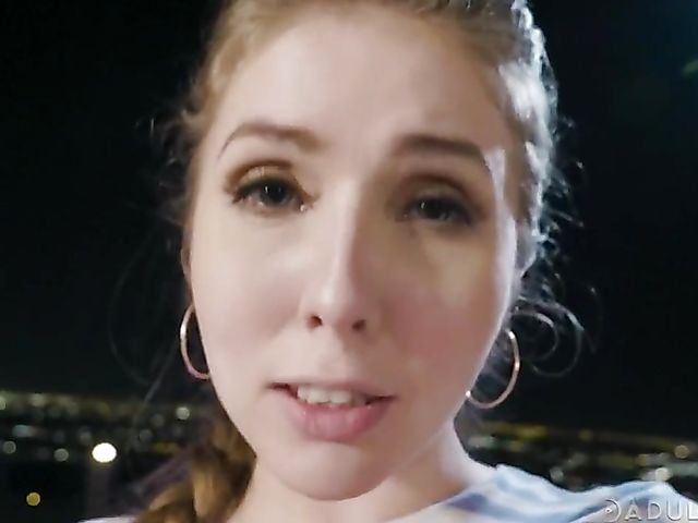 Oily FFM threesome at nighttime with Joanna Angel and Lena Paul