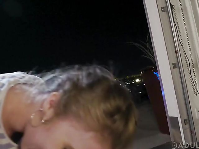 Oily FFM threesome at nighttime with Joanna Angel and Lena Paul