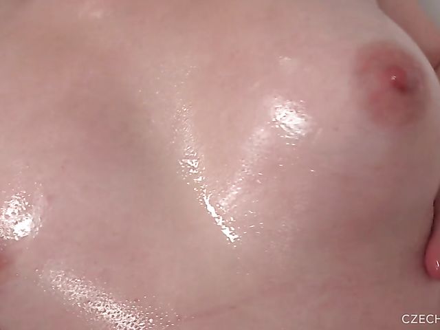 23 yo Czech Karolina posing nude and stroking cock