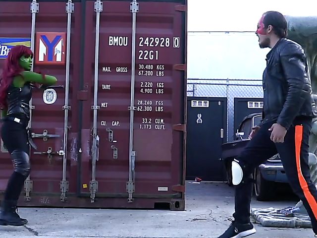 Fantasy sex with green skin redhead Honey Gold