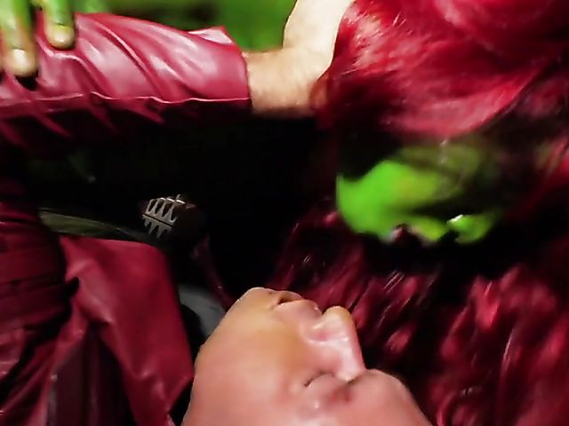 Fantasy sex with green skin redhead Honey Gold