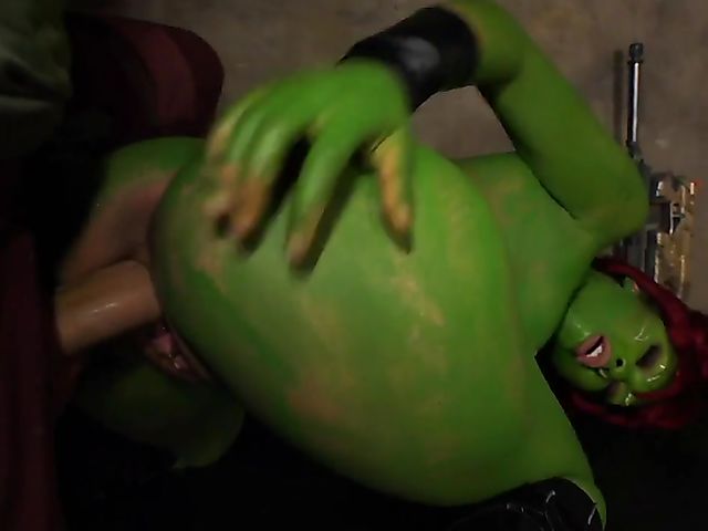 Fantasy sex with green skin redhead Honey Gold