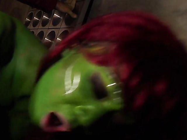 Fantasy sex with green skin redhead Honey Gold