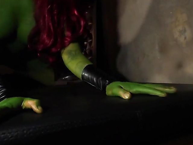 Fantasy sex with green skin redhead Honey Gold