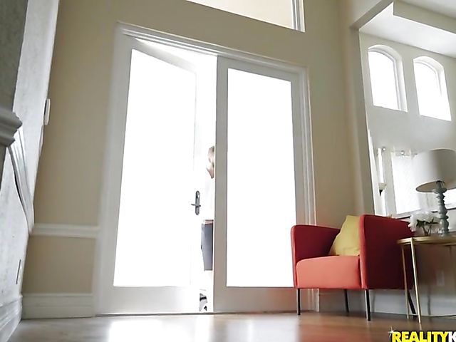 Bathroom fuck with natural titty blonde Gia Love