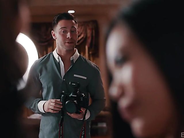 Lucky photographer fucks sweet models Vina Sky and Whitney Wright