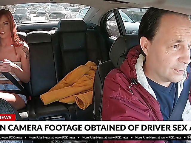 18 year old redhead Scarlett Mae gets rammed in the backseat