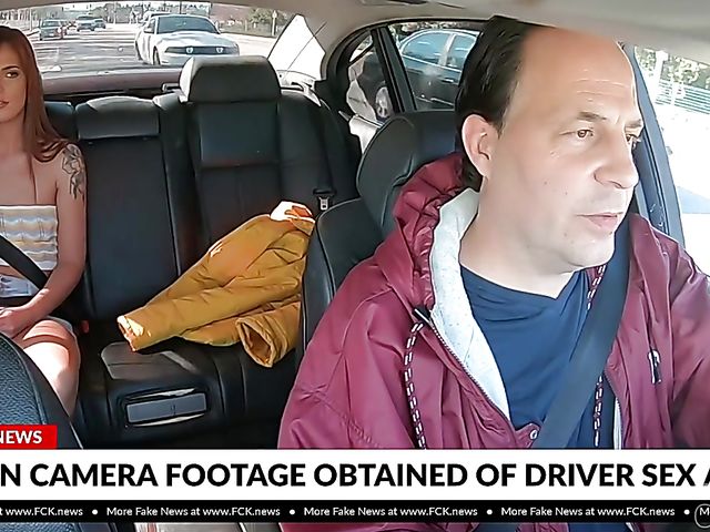 18 year old redhead Scarlett Mae gets rammed in the backseat