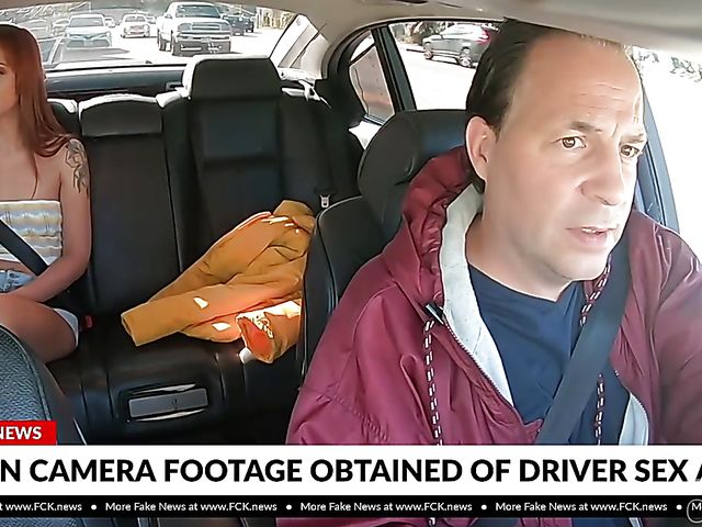 18 year old redhead Scarlett Mae gets rammed in the backseat