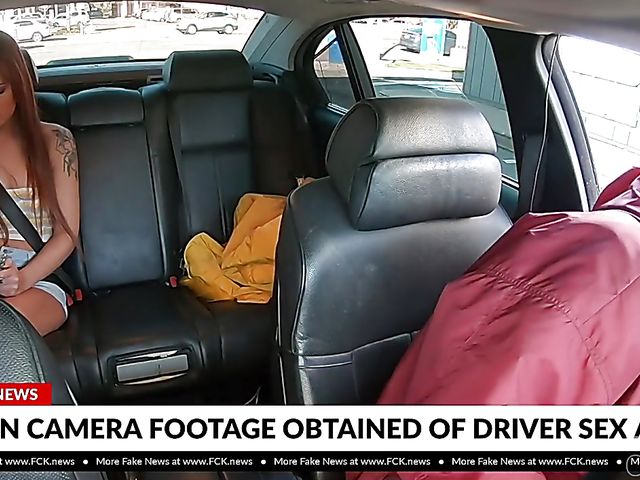 18 year old redhead Scarlett Mae gets rammed in the backseat