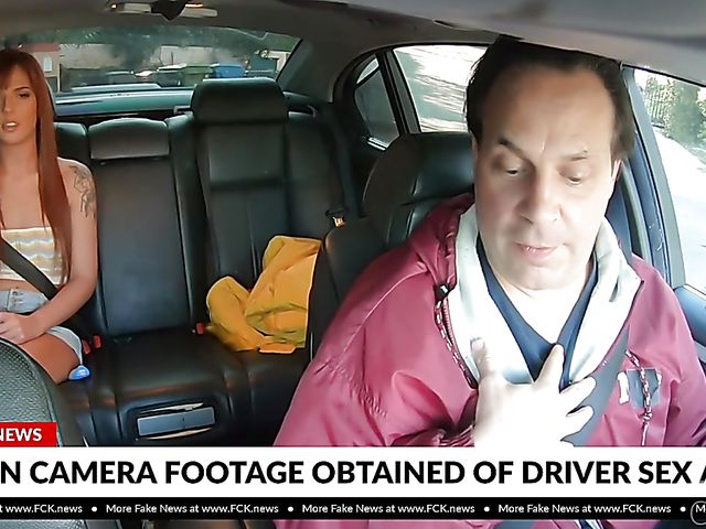 18 year old redhead Scarlett Mae gets rammed in the backseat