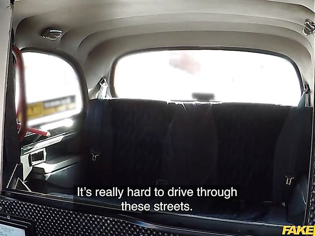 Fake taxi teen Freya Dee making driver cum