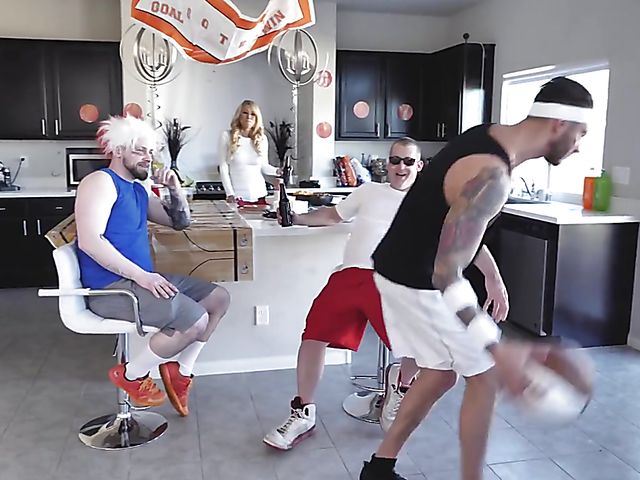 Katie Morgan - MILF kitchen fun with a horny dude