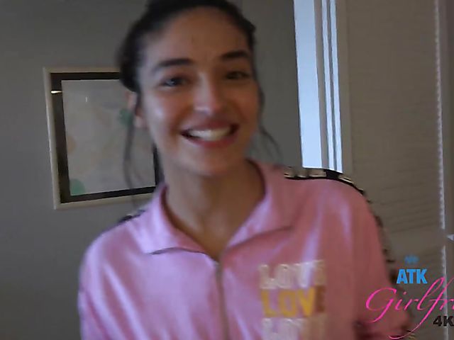 Emily Willis - Teen cute girl smoking and showing her private parts