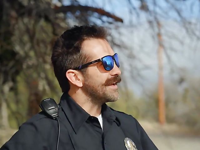 Big tits police woman Bridgette B gets boned outdoors