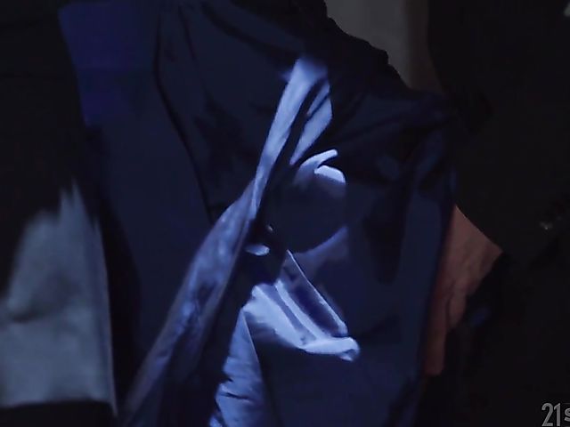 Threesome after party with small tits babe Blue Angel