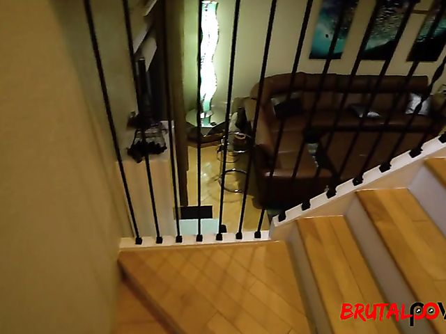 Tiny blonde gets brutalized with her hands tied