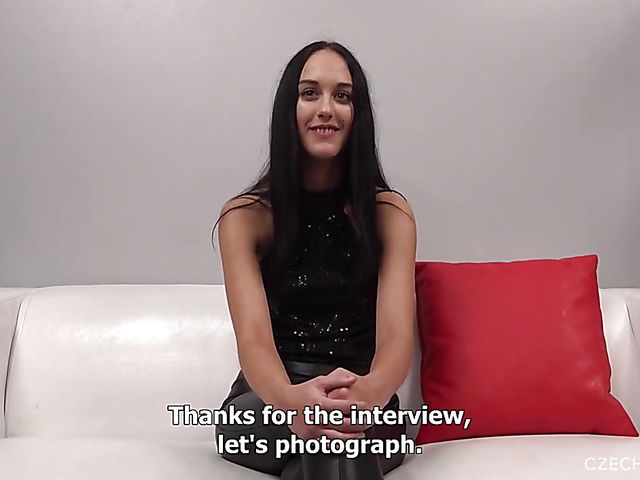 Czech casting with 19-year-old brunette Lucie