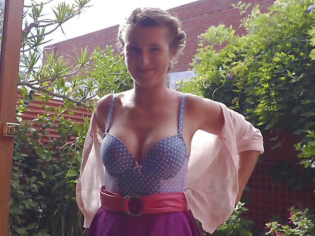 Solo in the garden with girl next door Ivy Sweet