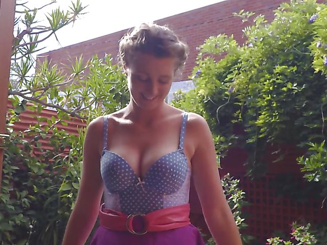Solo in the garden with girl next door Ivy Sweet