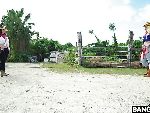Huge booty cowgirls Virgo Peridot and Alexis Andrews fuck the priest