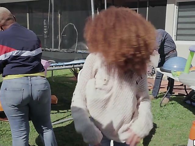 Cecilia Lion - Ebony outdoor fun with a white dude