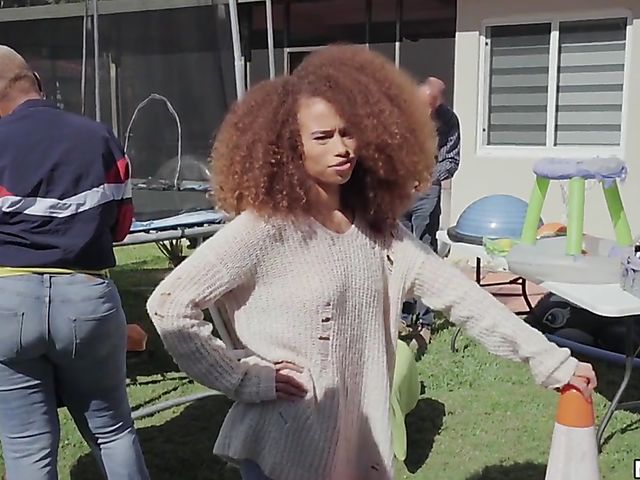 Cecilia Lion - Ebony outdoor fun with a white dude