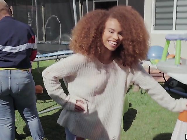 Cecilia Lion - Ebony outdoor fun with a white dude