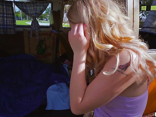 Naive teen Abby Adams gets slammed in a van
