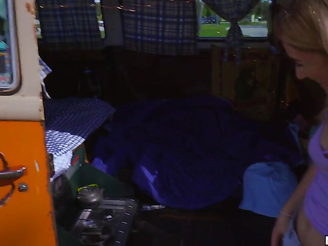 Naive teen Abby Adams gets slammed in a van