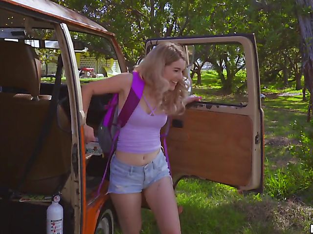 Naive teen Abby Adams gets slammed in a van