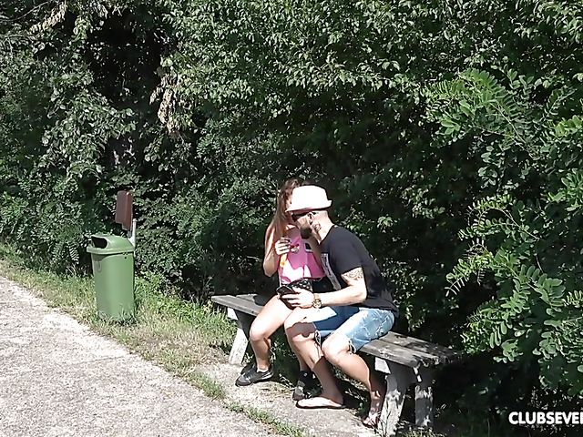 Teen young girl Mila Fox gets nailed in the outdoors 