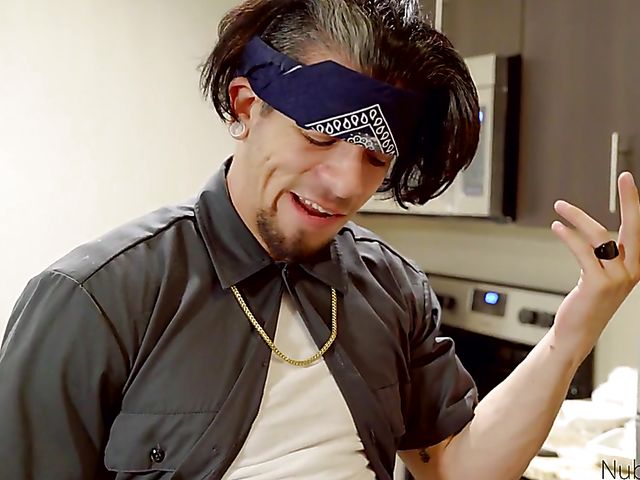 Tiny blonde Chloe Cherry gets plowed in the kitchen