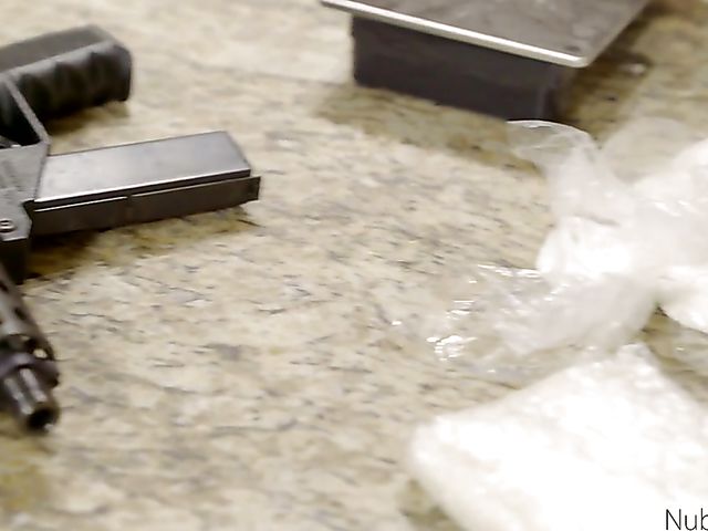 Tiny blonde Chloe Cherry gets plowed in the kitchen