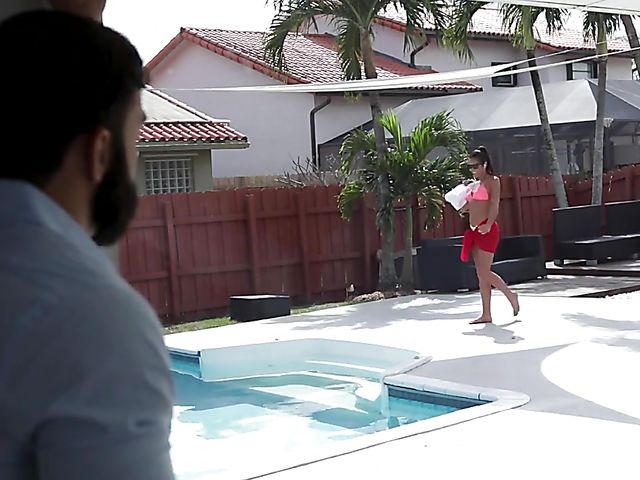 Pool fuck with hot bikini girl Vienna Black