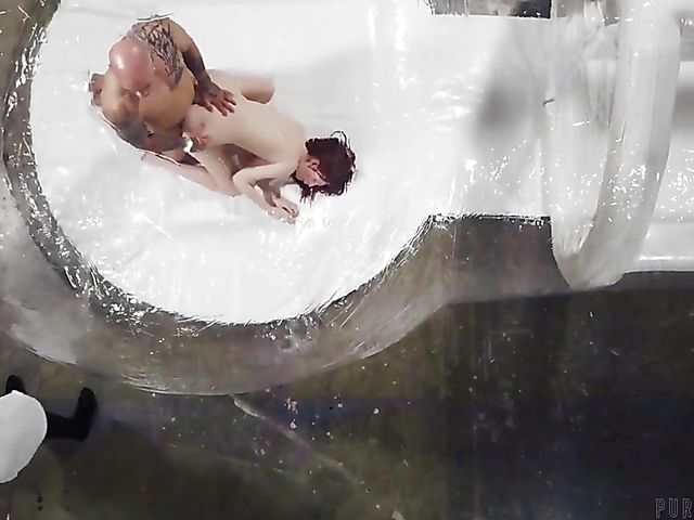 Maya Kendrick gets cum in pussy in a pod 