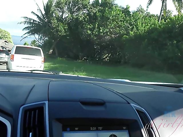 Carmen Rae - Girlfriend feet and pussy exposed in the car