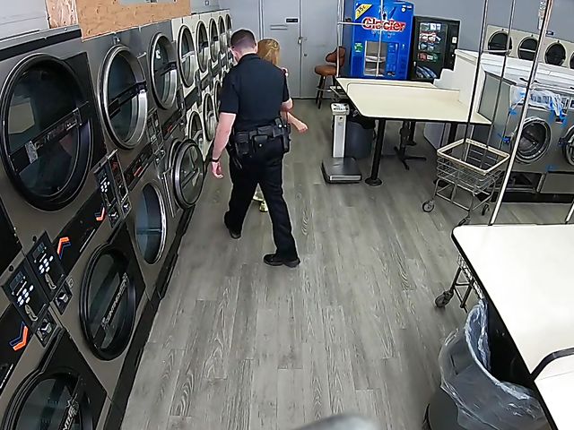 Busty Richelle Ryan POV with a police officer at the laundry