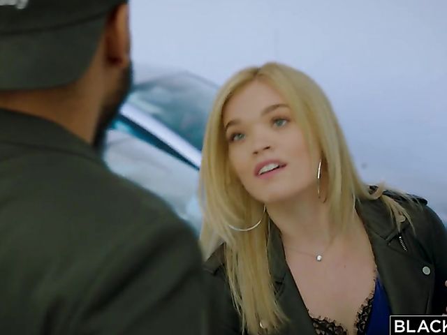 Petite interracial blonde Katie Kush gets ploughed