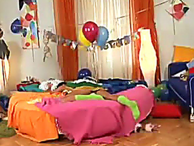 Pretty lesbians lick their sensitive young pussies