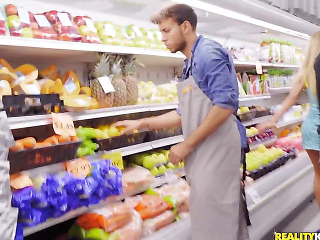 Big boobs MILF Olivia Austin gets dirty in a grocery store