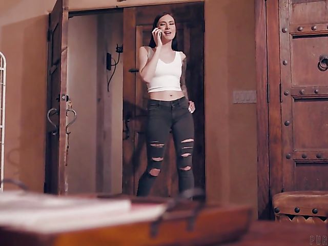 Marley Brinx - Daughter spanked and banged by her kinky stepdad