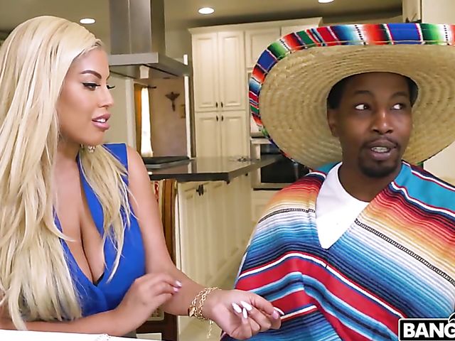 Big tits interracial action with well stacked Bridgette B