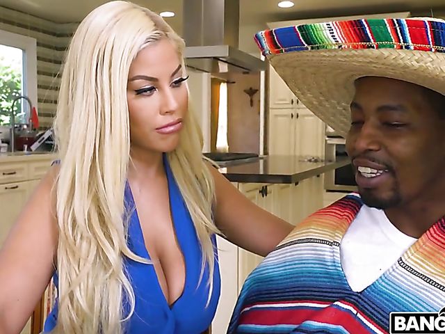 Big tits interracial action with well stacked Bridgette B