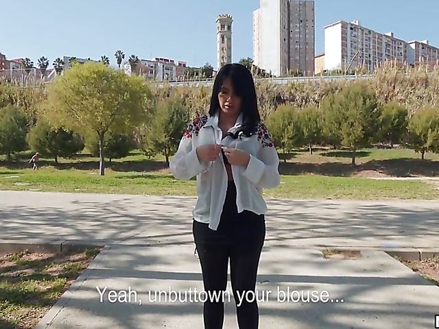 Linda Black - Public latina with hot boobs