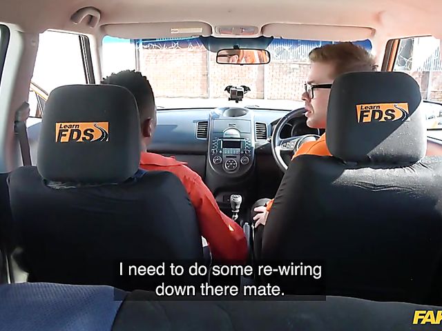 Interracial car sex with big tittied MILF Amber Jayne 