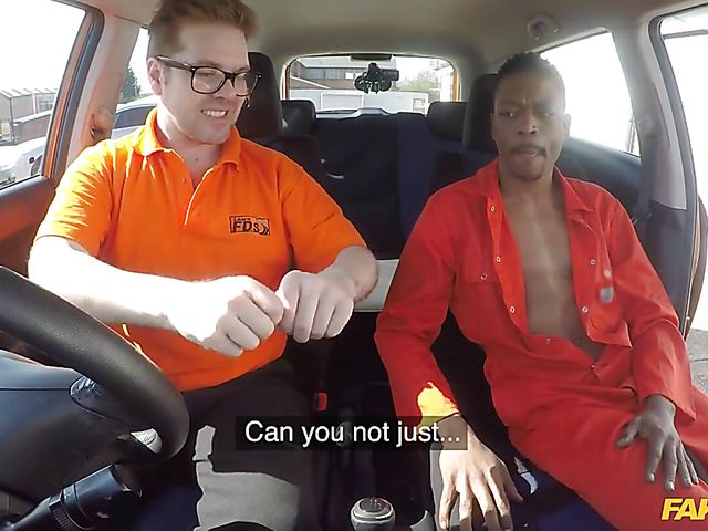 Interracial car sex with big tittied MILF Amber Jayne 