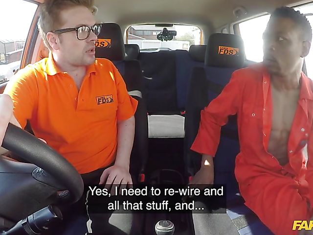 Interracial car sex with big tittied MILF Amber Jayne 