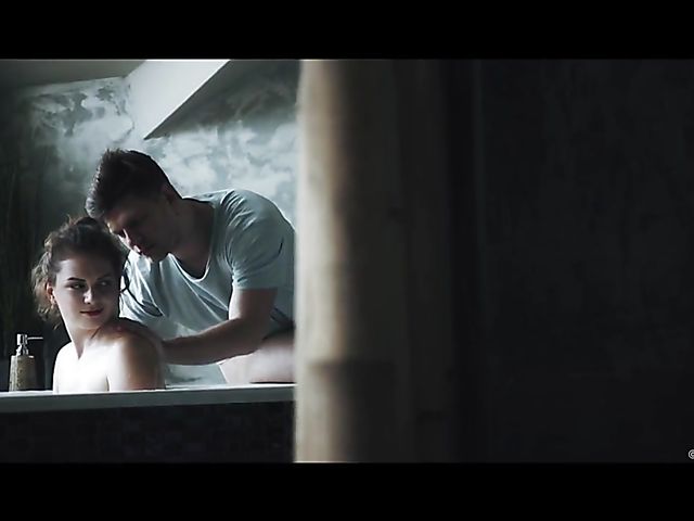 Sensual bathroom sex with wet Mila Fox